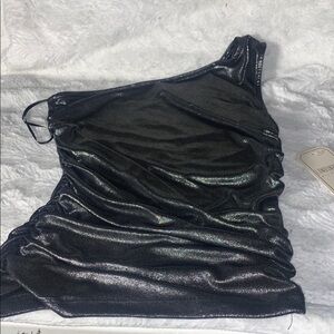 Elegant Black One-Shoulder Top